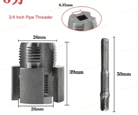 đ„Pipe Tapping and Threading Tool | Dual-Specification Compatible