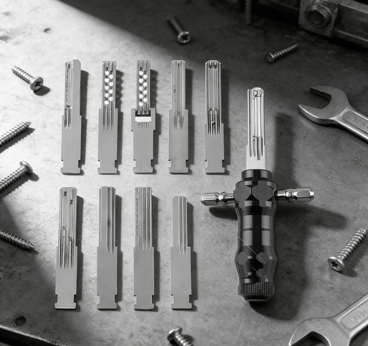 🔐Tubular Lock Pick Set: 9-in-1 Precision Unlocking Tool for Locksmiths